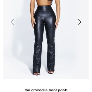 Naked wardrobe crocodile pants
